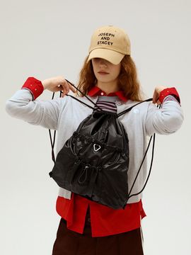 JOSEPH & STACEY Lightweight Glam Gym Sack Black