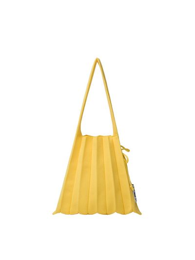 JOSEPH & STACEY Lightweight Recycled Pleats Knit Bag [Yellow]