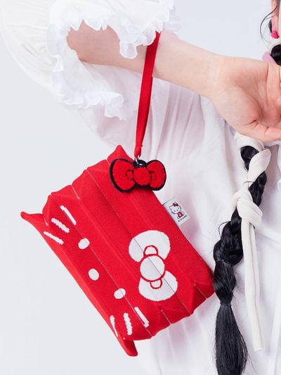 JOSEPH & STACEY Lucky Pleats Knit Clutch S Hello Kitty Barbados