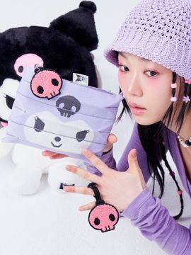 JOSEPH & STACEY Lucky Pleats Knit Clutch S Kuromi_Lavender