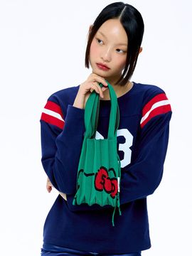 JOSEPH & STACEY Lucky Pleats Knit S 50th Hello Kitty Green