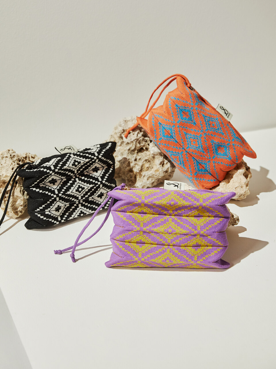 JOSEPH & STACEY Lucky Pleats Pouch Small Pattern Bag (ALL)