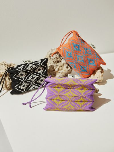 JOSEPH & STACEY Lucky Pleats Pouch Small Pattern Bag (ALL)