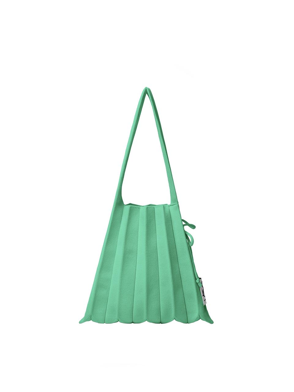 JOSEPH & STACEY Pleated Recycled Knit Bag [Sea Green]