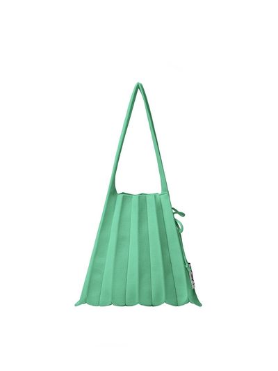 JOSEPH & STACEY Pleated Recycled Knit Bag [Sea Green]