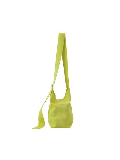JOSEPH & STACEY Pleated Recycled Polyester Bucket Bag [GREEN]