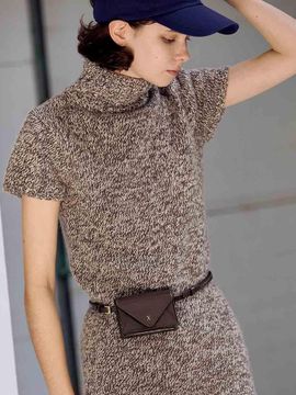 JOSEPH & STACEY Premium Leather 3-Way Belt Bag [Brown]
