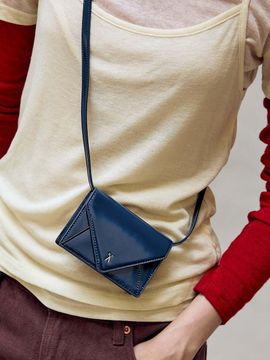 JOSEPH & STACEY Premium Leather 3-Way Belt Bag [Navy]