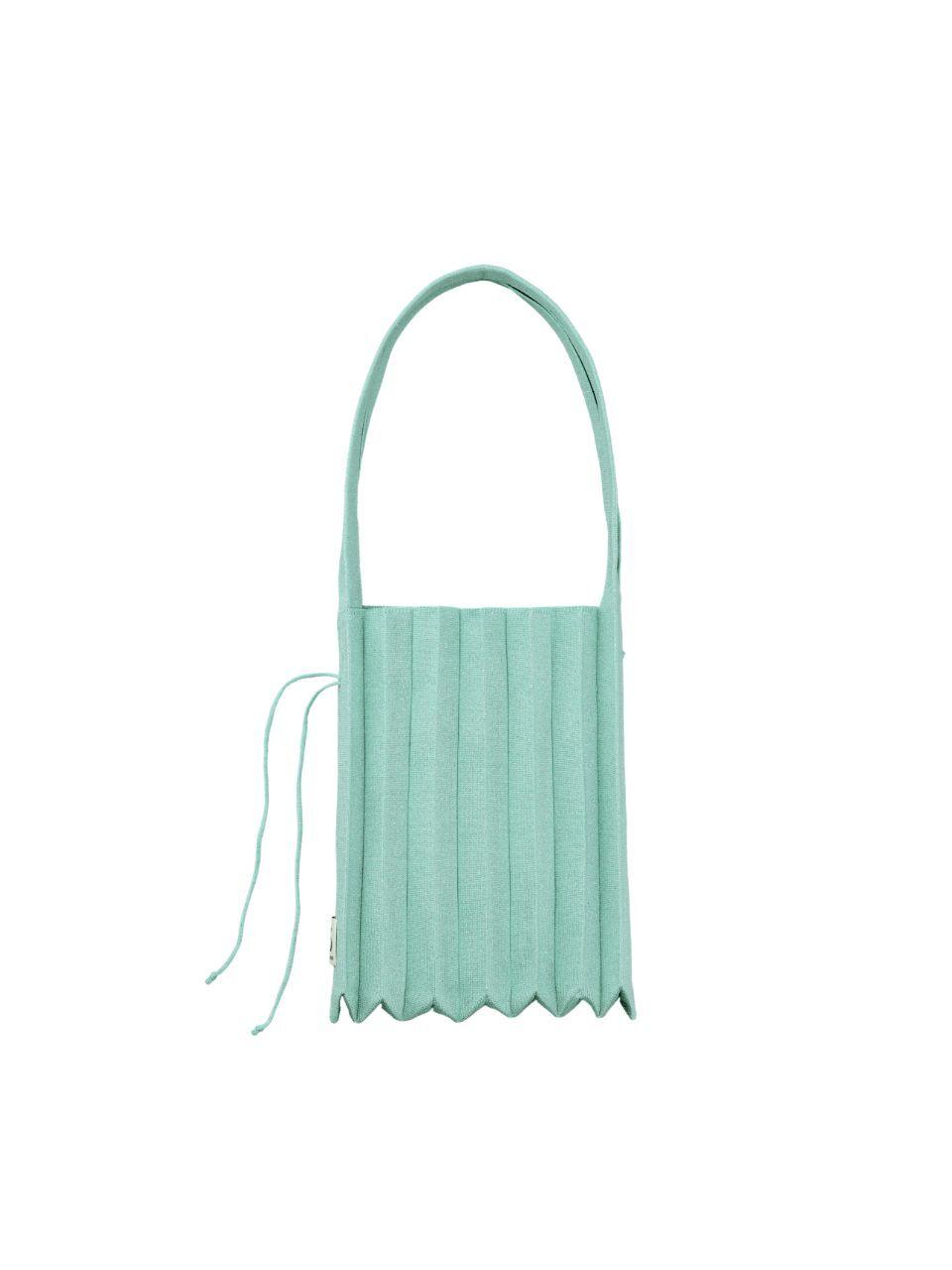JOSEPH & STACEY Recycled Pleated Knit Bag [Jade]