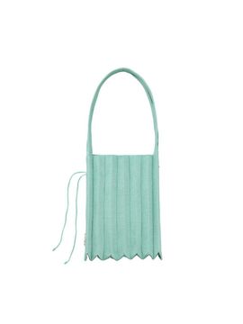 JOSEPH & STACEY Recycled Pleated Knit Bag [Jade]