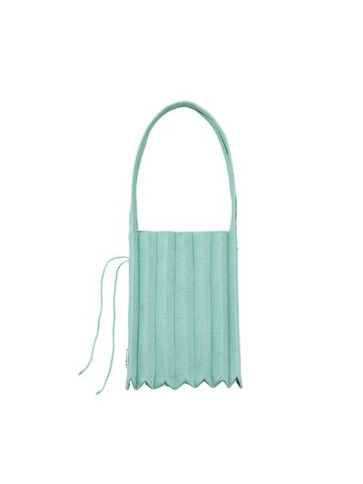 JOSEPH & STACEY Recycled Pleated Knit Bag [Jade]