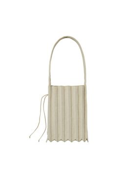 JOSEPH & STACEY Recycled Pleated Knit Starry Shell Bag [Beige]