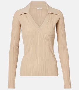 Joseph Joseph Chelia ribbed-knit polo sweater