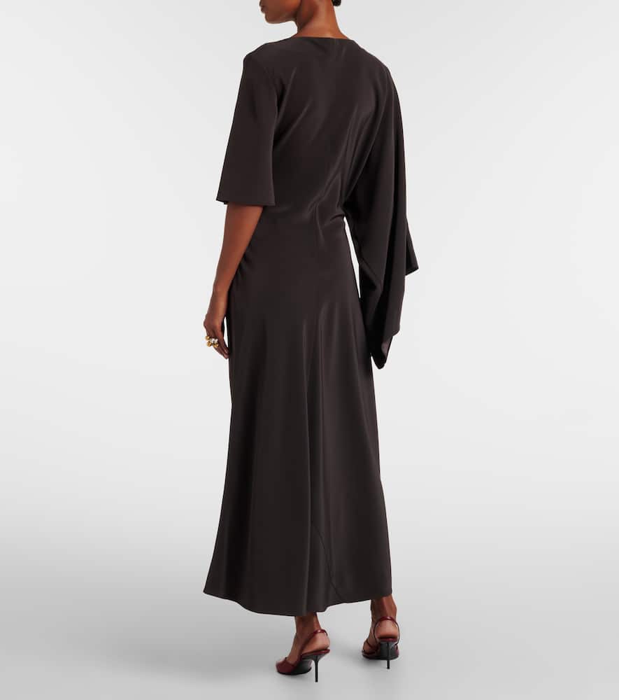 satin twill midi dress Bateau Midi Length Satin Twill Wedding Guest Dress with Pleated A Line Skirt and Pockets Adrianna Papell 41899070