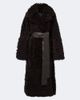 Joseph Joseph Magnus leather-trimmed shearling wrap coat - 1