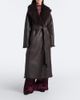 Joseph Joseph Magnus leather-trimmed shearling wrap coat - 5