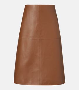Joseph Joseph Niven leather midi skirt