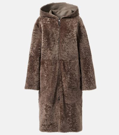 Joseph Joseph Reversible shearling and leather hooded coat