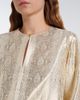 Joseph Joseph Valerie snake-print silk-blend lamé blouse - 3