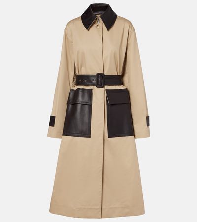 Joseph Joseph Zaman leather-trimmed cotton trench coat