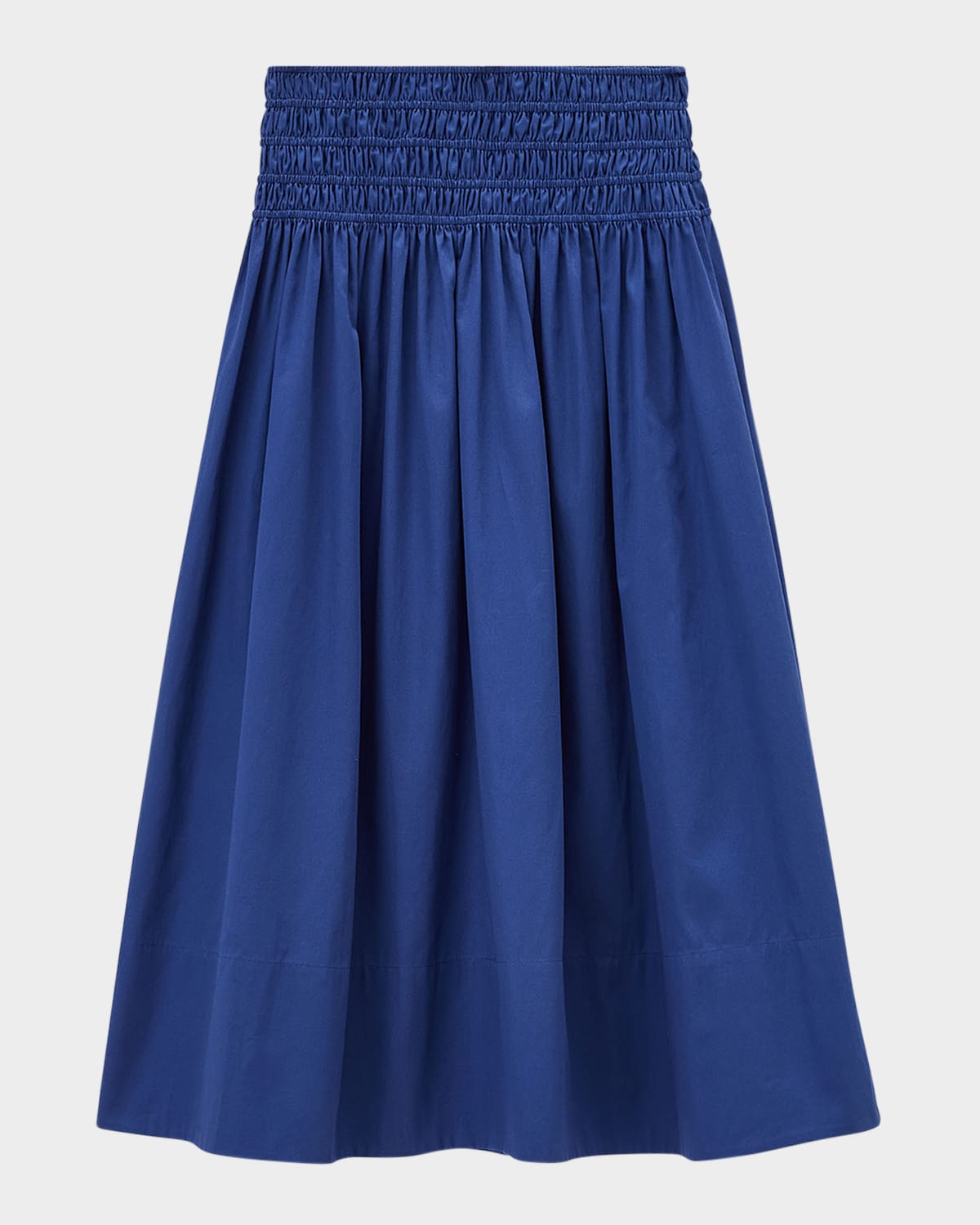 Joseph Leonie Smocked Cotton Midi Skirt