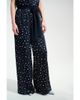 Joseph Ribkoff Joseph Ribkoff Signature | Satin Dot Print Wide Leg Pants With Contrast Sash - 1