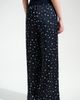 Joseph Ribkoff Joseph Ribkoff Signature | Satin Dot Print Wide Leg Pants With Contrast Sash - 2