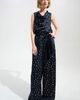 Joseph Ribkoff Joseph Ribkoff Signature | Satin Dot Print Wide Leg Pants With Contrast Sash - 3
