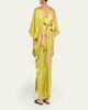 Josie Natori Floral-Embroidered Silk Caftan - 3