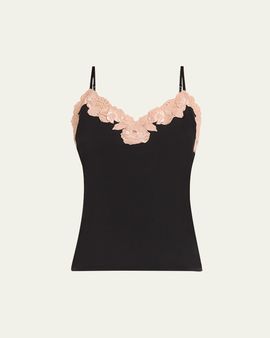Josie Natori Imagine Lace-Trim Jersey Cami