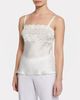 Josie Natori Lace-Top Silk Camisole - 1