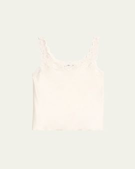Josie Natori Rose Parfait Lace-Trim Cami