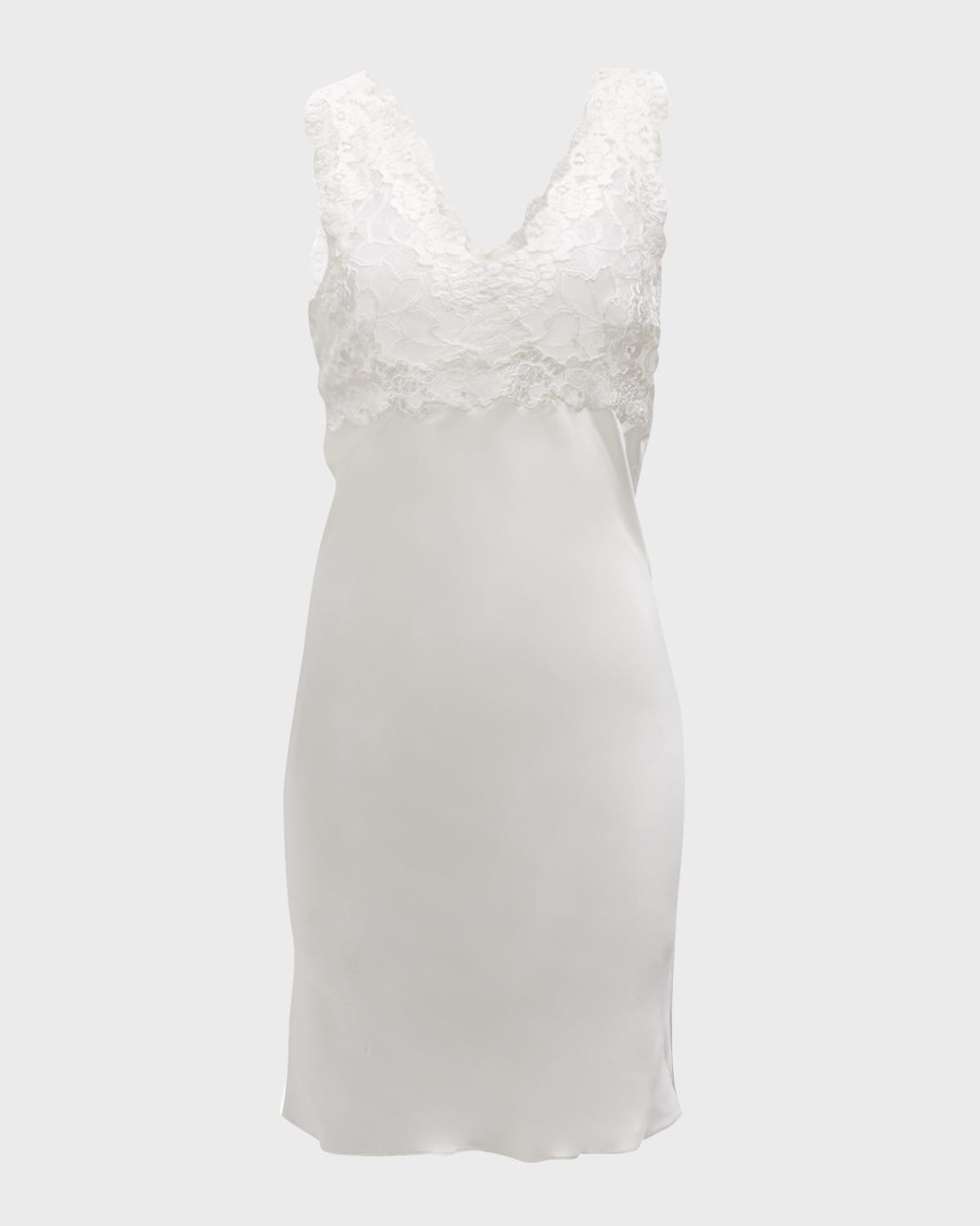 Josie Natori Rose Parfait Lace & Silk Chemise
