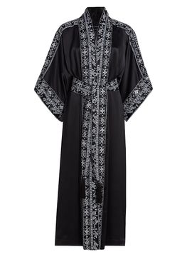 Josie Natori Women's Ysobel Embroidered Robe
