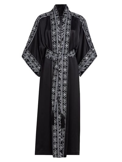 Josie Natori Women's Ysobel Embroidered Robe