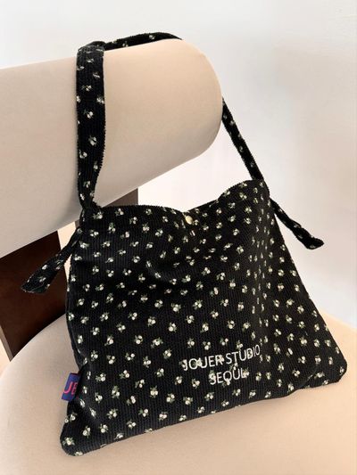 JOUER JOUER. Corduroy flower mini bag