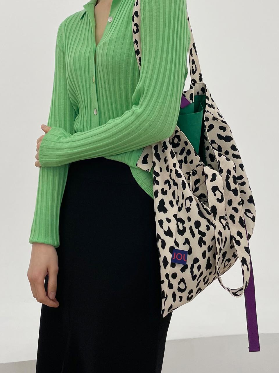 JOUER JOUER. Leopard bag. cream