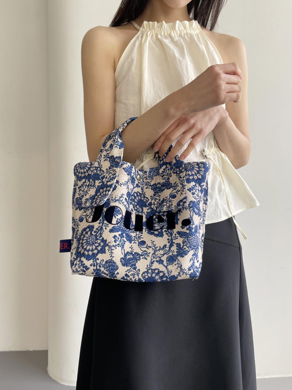 JOUER Small tote bag_spring blue flower