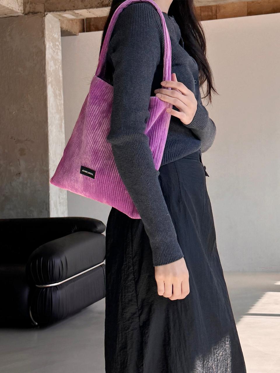 JOUER Velvet Ribbed Mini Bag [Lilac]