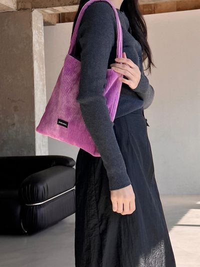 JOUER Velvet Ribbed Mini Bag [Lilac]