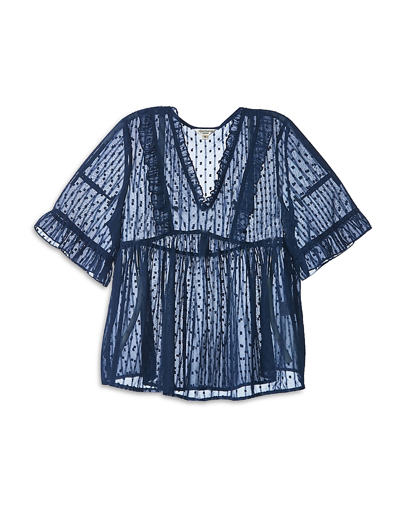 Jovonna London Jovonna London Lace Short Sleeve Blouse