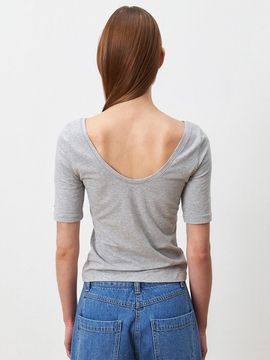 JOY GRYSON Back U-Neck T-Shirt KW4ME2490_11