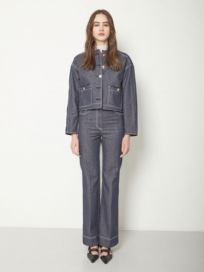 JOY GRYSON Bell bottoms Denim Pants (Indigo Blue)