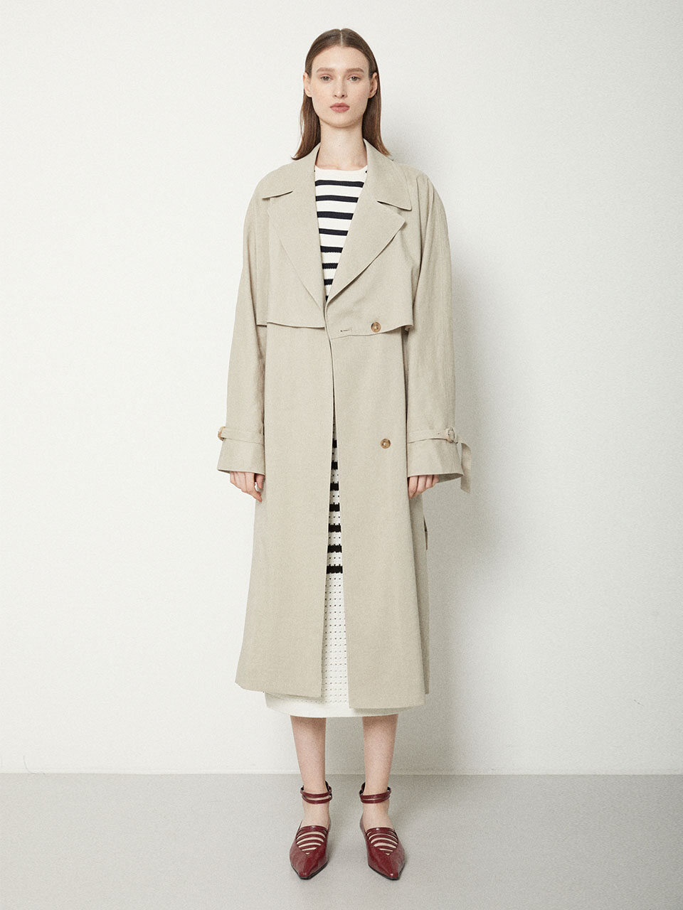 JOY GRYSON Classic Volume Trench Coat (Beige)