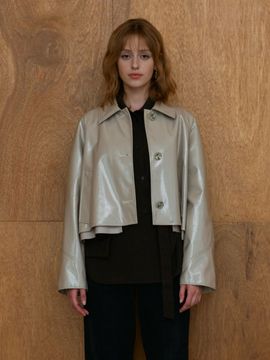 JOY GRYSON Eco Leather Crop Jacket KW2AJ7920_91