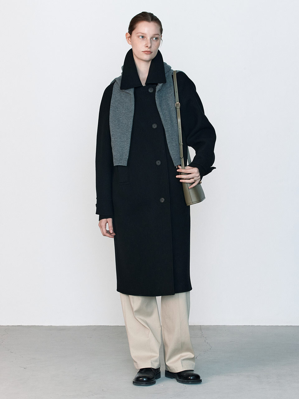 JOY GRYSON Handmade Slim Coat_Black