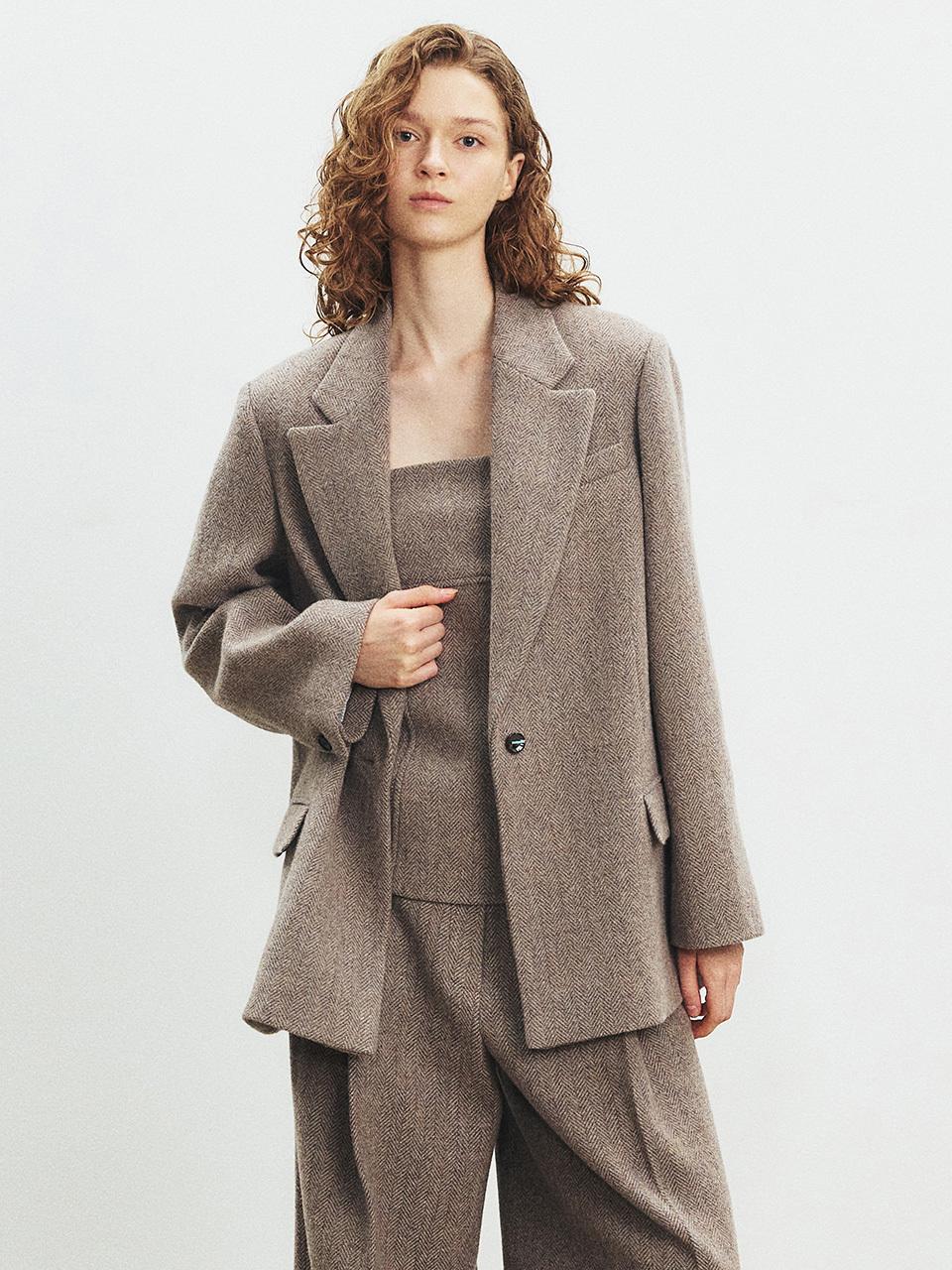 JOY GRYSON Herringbone Jacket KW4AJ3360_6A