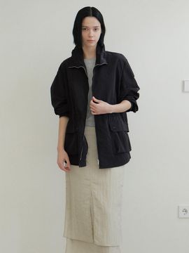 JOY GRYSON Lightweight Shirring Nylon Windbreaker (KW5SM5050_10)
