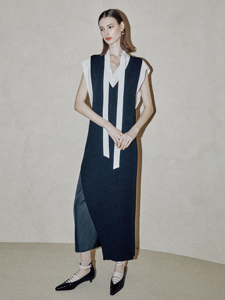 JOY GRYSON Long and Lean Knit Dress (Black)