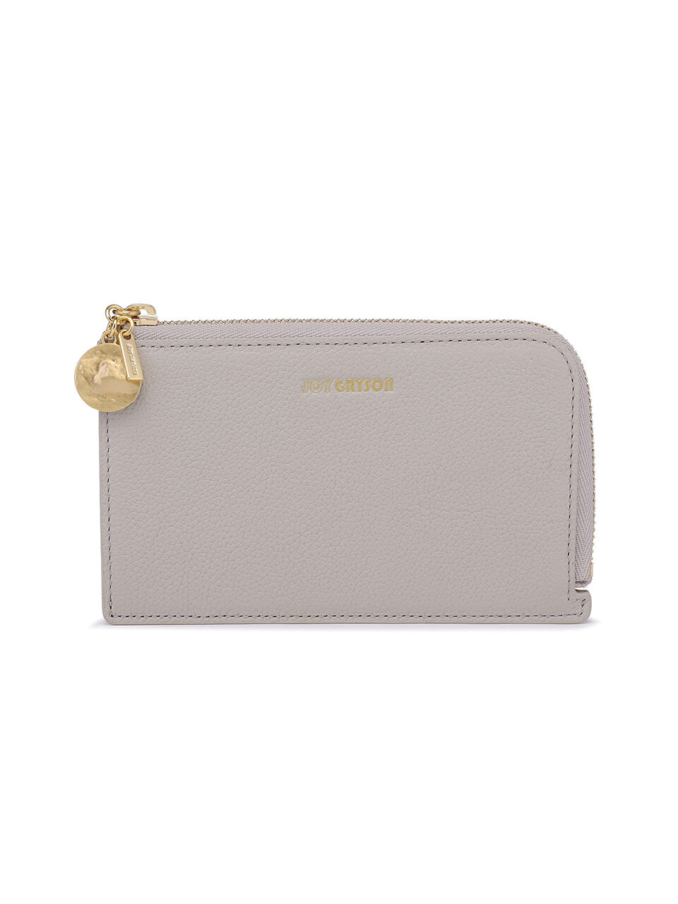 JOY GRYSON Luna Zipper Round Card Wallet - Soho Gray